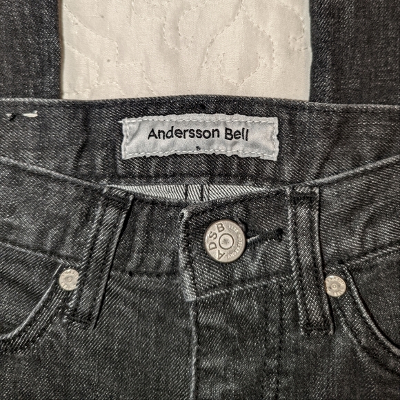 ANDERSSON BELL Unbalance Split Crop High Rise Jeans, Small - Picture 6 of 7
